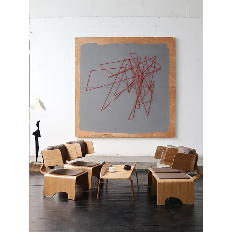 Stylish Multi-Layer Board Chair with PU Leather Accent – Modern Comfort for Your Space fqr-5110