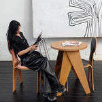 Stylish Multi-Layer Board Chair with Soft Cotton-Ramie Cushion - Perfect for Modern Decor! fqr-5112