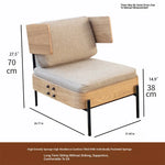 Stylish Multi-Layer Board Sofa with PU Leather and Cotton-Ramie Upholstery - Modern Comfort for Your Space fqr-5114