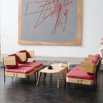 Stylish Multi-Layer Board Sofa with PU Leather and Cotton-Ramie Upholstery - Modern Comfort for Your Space fqr-5114