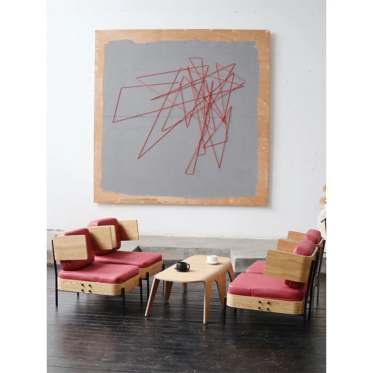 Stylish Multi-Layer Board Sofa with PU Leather and Cotton-Ramie Upholstery - Modern Comfort for Your Space fqr-5114