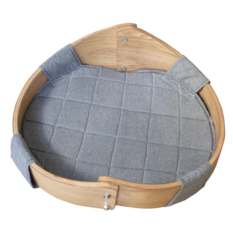 Cozy Multi-Layer Cotton-Ramie Pet Bed for Dogs – Stylish and Comfortable Dog Sleeping Solution fqr-5123