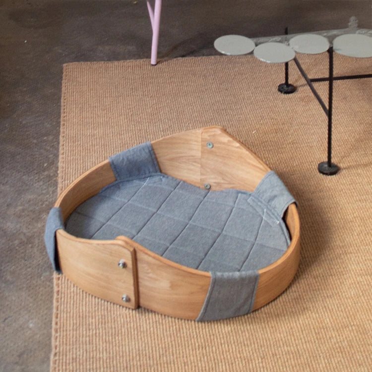 Cozy Multi-Layer Cotton-Ramie Pet Bed for Dogs – Stylish and Comfortable Dog Sleeping Solution fqr-5123