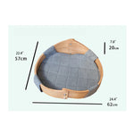 Cozy Multi-Layer Cotton-Ramie Pet Bed for Dogs – Stylish and Comfortable Dog Sleeping Solution fqr-5123