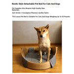 Cozy Multi-Layer Cotton-Ramie Pet Bed for Dogs – Stylish and Comfortable Dog Sleeping Solution fqr-5123