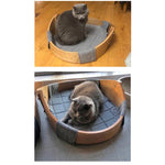 Cozy Multi-Layer Cotton-Ramie Pet Bed for Dogs – Stylish and Comfortable Dog Sleeping Solution fqr-5123