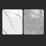 Stylish Sintered Stone & Metal Tea Table - White, Black, Gray & Brown Finishes frg-495