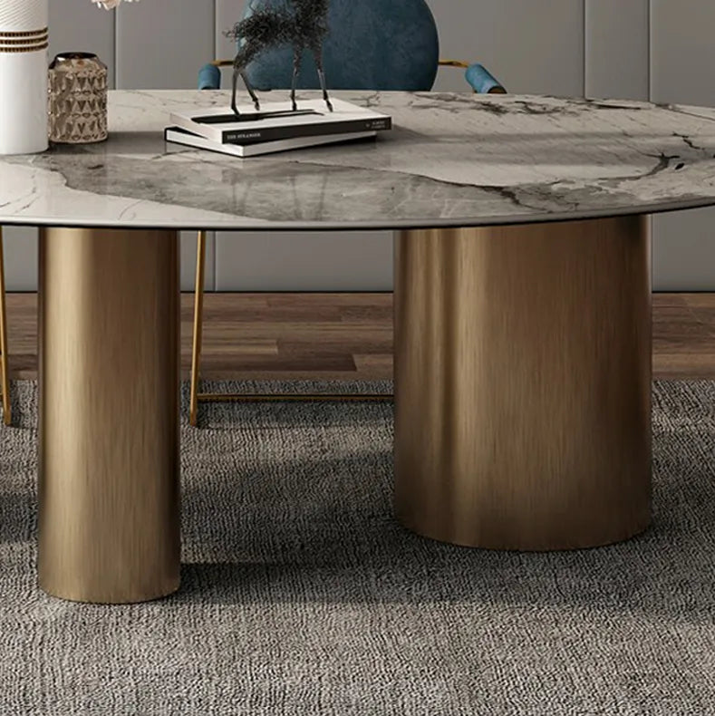 Luxurious Sintered Stone Dining Table with Faux Leather Finish - Modern Elegance for Your Home fsdb-2250