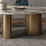 Luxurious Sintered Stone Dining Table with Faux Leather Finish - Modern Elegance for Your Home fsdb-2250