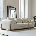 Stylish Solid Ash Wood Sofa - Modern Elegance for Your Living Room fsdb-2253