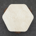 Modern Walnut Stone Tea Table – Elevate Your Living Space with Style fsdb-2255