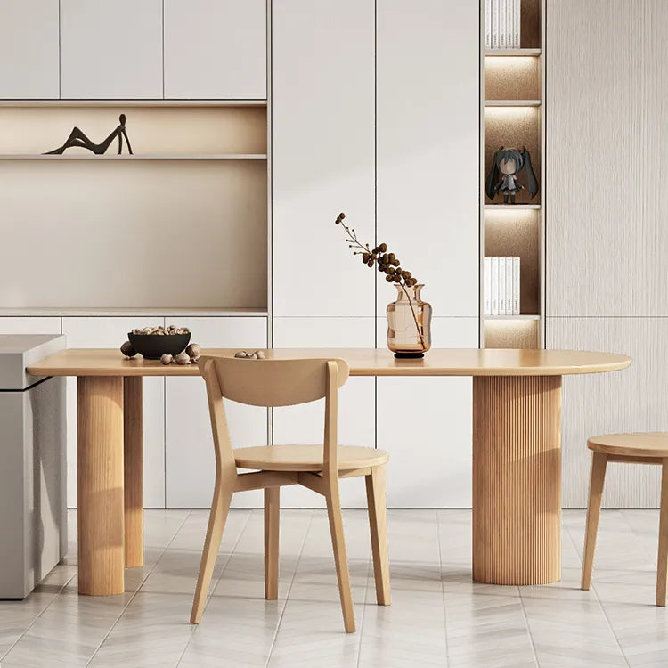 Modern Ash Wood Dining Table for Elegant Interiors fsdb-2259