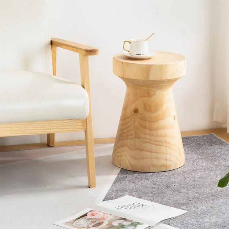 Solid Pine Wood Tea Table Set - Elegant Modern Design for Your Living Room fsdb-2262