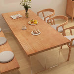 Stylish Pine Wood & Acrylic Dining Table - Modern Elegance for Your Home fsdb-2266