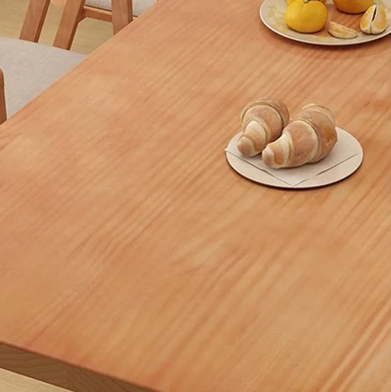 Stylish Pine Wood & Acrylic Dining Table - Modern Elegance for Your Home fsdb-2266