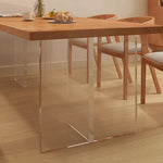Stylish Pine Wood & Acrylic Dining Table - Modern Elegance for Your Home fsdb-2266