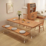 Stylish Pine Wood & Acrylic Dining Table - Modern Elegance for Your Home fsdb-2266