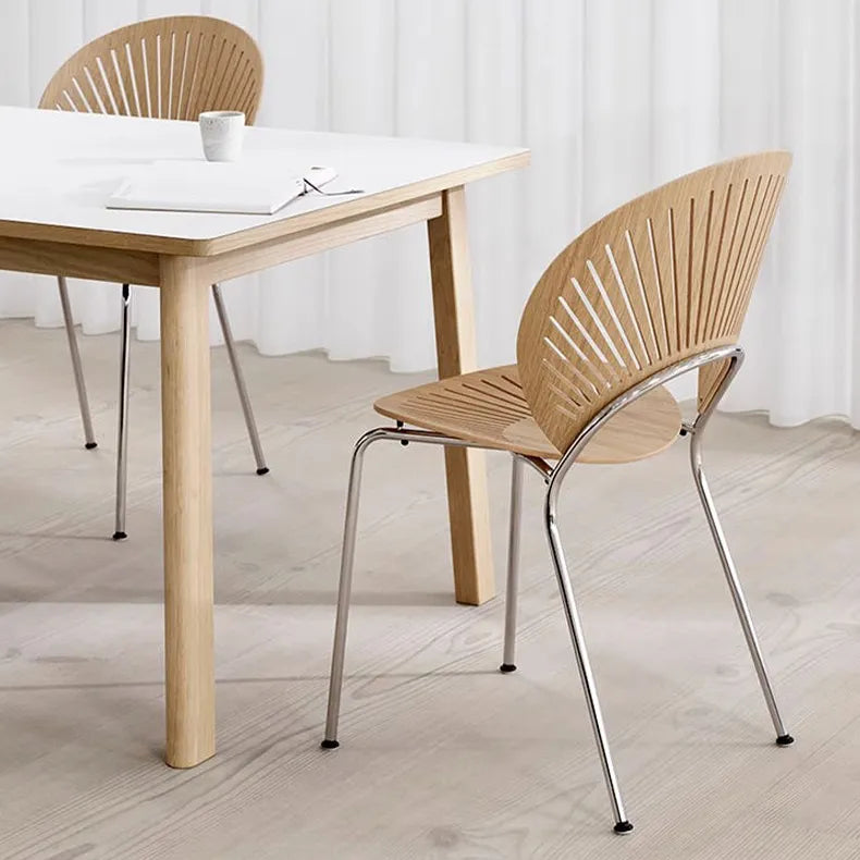 Stylish Wooden Dining Chair with Sleek Metal Legs – Modern Comfort for Your Home fsdb-2270