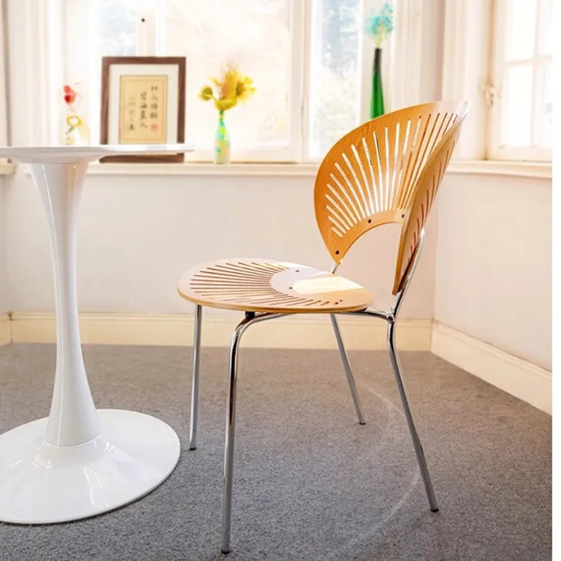 Stylish Wooden Dining Chair with Sleek Metal Legs – Modern Comfort for Your Home fsdb-2270