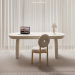 Modern Sleek White Wood Desk - Stylish Workspace Table for Home Offices fsdb-2271