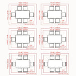Stylish Multi-Material Table: Black, White, Gray, Brown, Natural Wood & Sintered Stone Top fsm-309