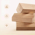 Modern Oak Multi-Layer Board Table with Elegant Sintered Stone Top in Natural Wood, White, and Gray Finishes fsm-314