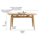 Modern Oak Multi-Layer Board Table with Elegant Sintered Stone Top in Natural Wood, White, and Gray Finishes fsm-314