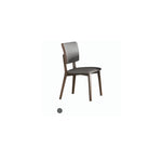 Modern Off-White and Brown Gray Ash Wood Chair with PU Leather Upholstery fsm-968