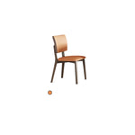 Modern Off-White and Brown Gray Ash Wood Chair with PU Leather Upholstery fsm-968