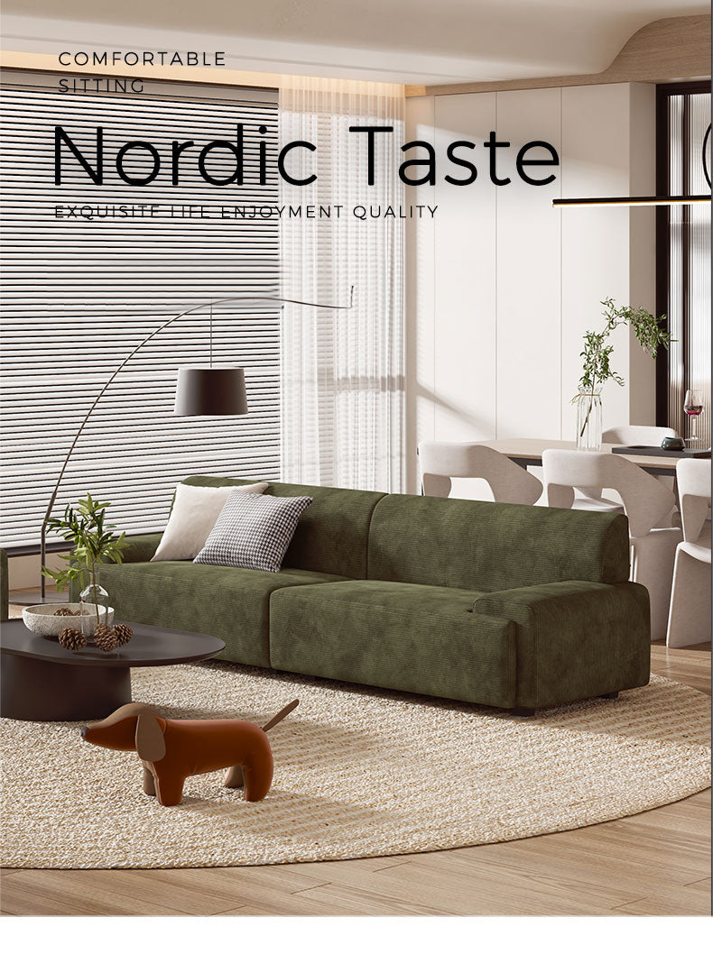 Stylish Scratch-Resistant Off White and Brown Sofa with Black Wood Particle Board Frame fsmy-396