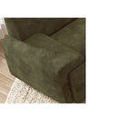 Stylish Scratch-Resistant Off White and Brown Sofa with Black Wood Particle Board Frame fsmy-396