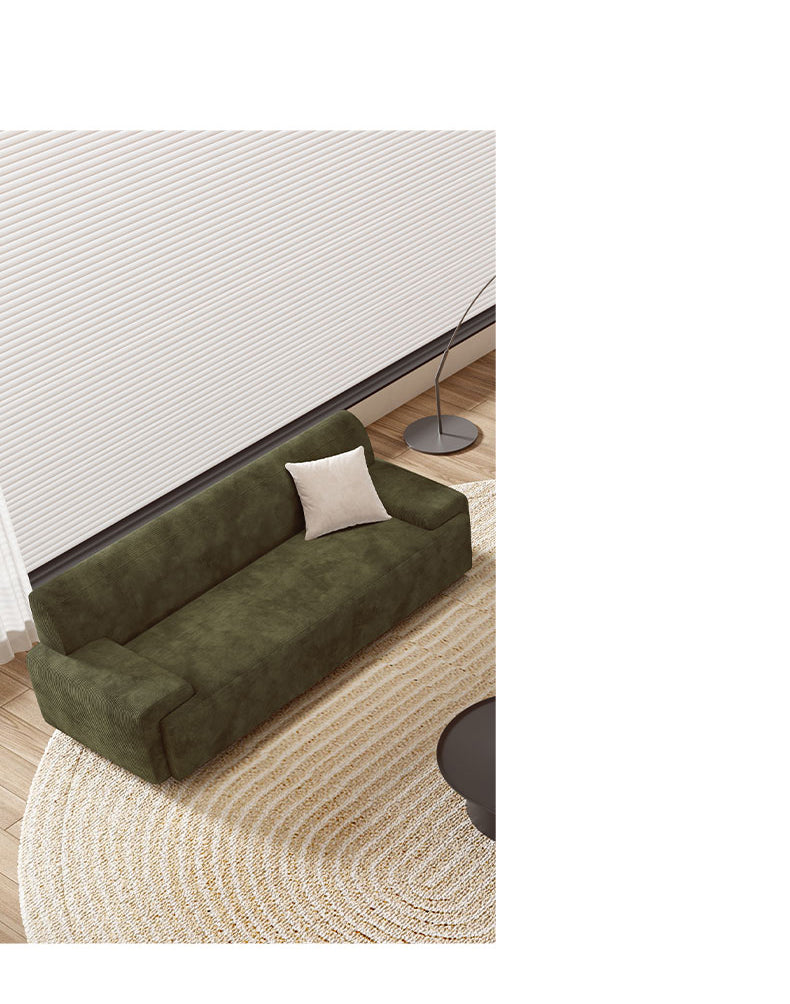 Stylish Scratch-Resistant Off White and Brown Sofa with Black Wood Particle Board Frame fsmy-396