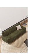 Stylish Scratch-Resistant Off White and Brown Sofa with Black Wood Particle Board Frame fsmy-396