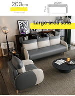 Modern Gray Sofa with Scratch-Resistant Techno Fabric and Durable Wood Particle Board fsmy-407