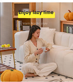 Luxury Off White Faux Lambswool Sofa with Silicon Fill and Wood Accents fsmy-448