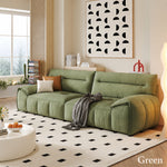 Cream Style Fabric Sofa, Modern Minimalist Straight Floor Couch for Living Room fsmy-451