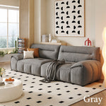 Cream Style Fabric Sofa, Modern Minimalist Straight Floor Couch for Living Room fsmy-451