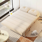 Stylish Faux Leather Sofa in Beige, Khaki, Orange, and Fog Blue - Perfect for Modern Living Rooms fsq-1413