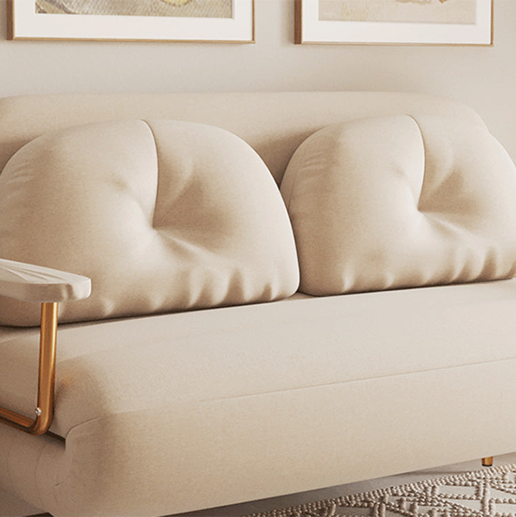 Stylish Faux Leather Sofa in Beige, Khaki, Orange, and Fog Blue - Perfect for Modern Living Rooms fsq-1413