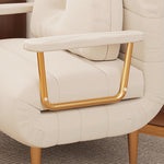 Stylish Faux Leather Sofa in Beige, Khaki, Orange, and Fog Blue - Perfect for Modern Living Rooms fsq-1413