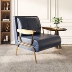 Sofa in Orange and Blue Light Beige with Oak Wood and Leathaire Finish – Modern Comfort and Style fsq-1414