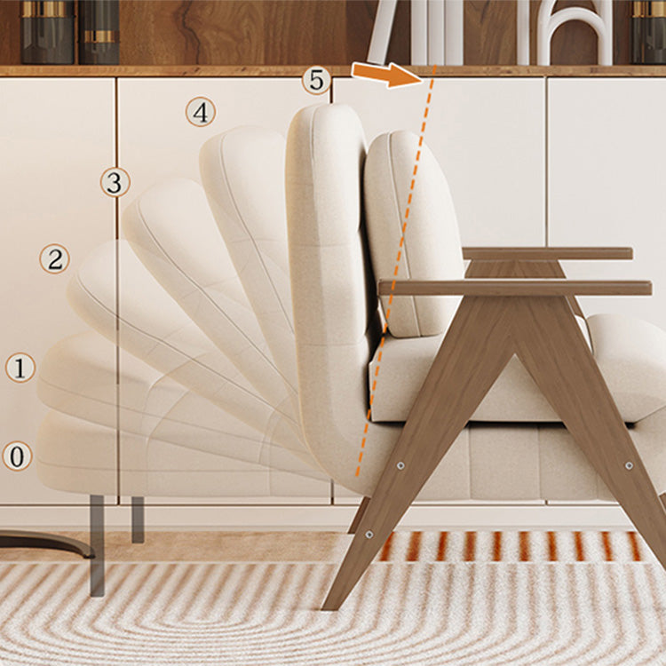 Stylish Rubber Wood Sofa with Faux Leather in Beige, Khaki, Orange & Fog Blue fsq-1415