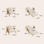 Stylish Rubber Wood Sofa with Faux Leather in Beige, Khaki, Orange & Fog Blue fsq-1415