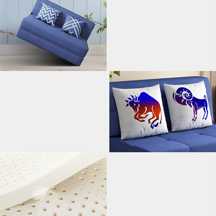 Luxurious Dark Gray-Blue Cotton-Linen Sofa - Modern Comfort in Light Khaki fsq-1416