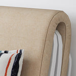 Elegant Solid Wood Sofa with Cotton-Linen Upholstery in Khaki, Navy Blue, Yellow, Dark Gray, and Green - Stylish and Durable fsq-1418