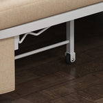 Elegant Solid Wood Sofa with Cotton-Linen Upholstery in Khaki, Navy Blue, Yellow, Dark Gray, and Green - Stylish and Durable fsq-1418