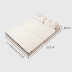 Stylish Modern Faux Leather Sofa in Beige, Khaki, Light Blue, and Gray Options fsq-1419