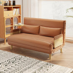 Elegant Beige Gray Sofa with Laminated Wood Frame and Cotton-Linen Upholstery fsq-1420