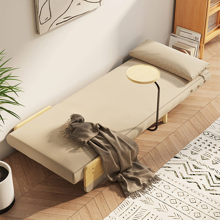 Elegant Beige Gray Sofa with Laminated Wood Frame and Cotton-Linen Upholstery fsq-1420