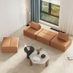 Cozy Khaki Gray Sofa - Cotton-Linen Blend, Perfect for Modern Living Rooms fsq-1421